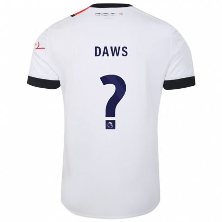 Kandiny Kinder Marcus Daws #0 Weiß Auswärtstrikot Trikot 2023/24 T-Shirt