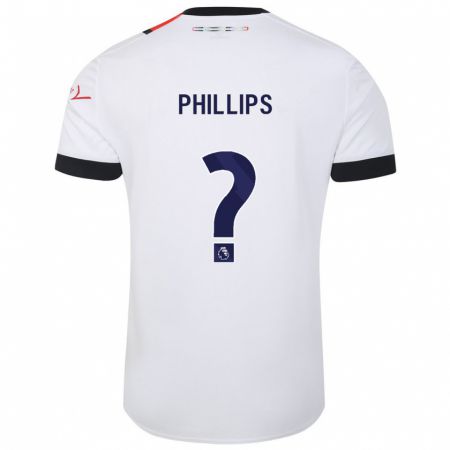 Kandiny Kinder Josh Phillips #0 Weiß Auswärtstrikot Trikot 2023/24 T-Shirt