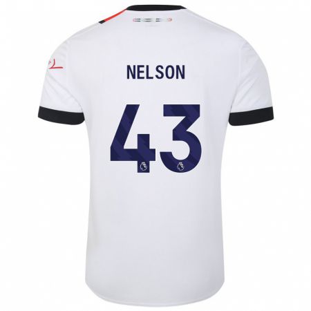 Kandiny Kinder Zack Nelson #43 Weiß Auswärtstrikot Trikot 2023/24 T-Shirt