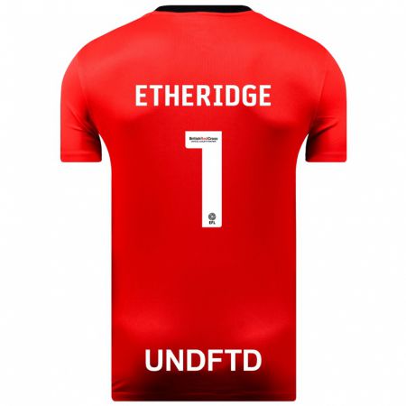 Kandiny Kinder Neil Etheridge #1 Rot Auswärtstrikot Trikot 2023/24 T-Shirt
