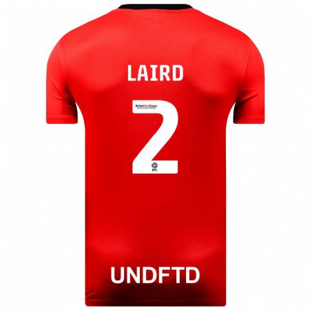 Kandiny Kinder Ethan Laird #2 Rot Auswärtstrikot Trikot 2023/24 T-Shirt