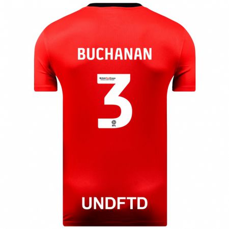 Kandiny Kinder Lee Buchanan #3 Rot Auswärtstrikot Trikot 2023/24 T-Shirt