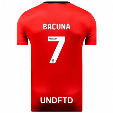 Kandiny Kinder Juninho Bacuna #7 Rot Auswärtstrikot Trikot 2023/24 T-Shirt
