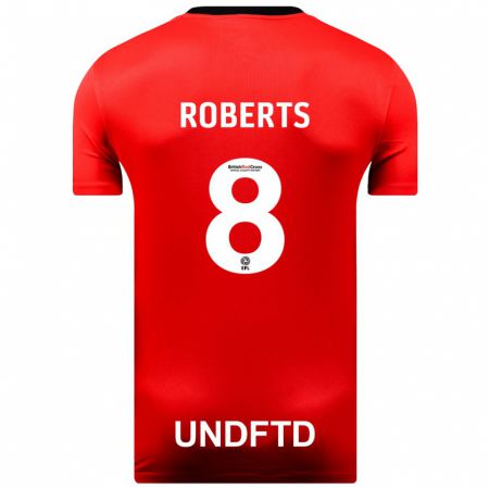 Kandiny Kinder Tyler Roberts #8 Rot Auswärtstrikot Trikot 2023/24 T-Shirt
