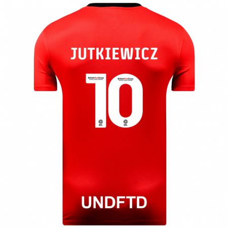 Kandiny Kinder Lukas Jutkiewicz #10 Rot Auswärtstrikot Trikot 2023/24 T-Shirt