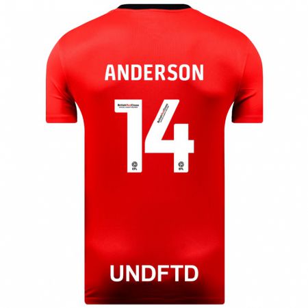 Kandiny Kinder Keshi Anderson #14 Rot Auswärtstrikot Trikot 2023/24 T-Shirt