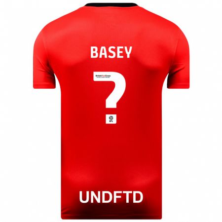 Kandiny Kinder Oliver Basey #0 Rot Auswärtstrikot Trikot 2023/24 T-Shirt