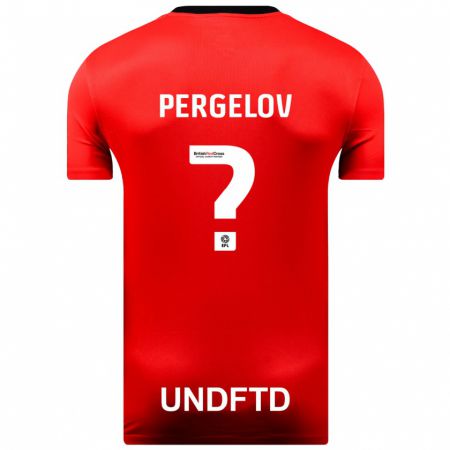 Kandiny Kinder Stoyan Pergelov #0 Rot Auswärtstrikot Trikot 2023/24 T-Shirt