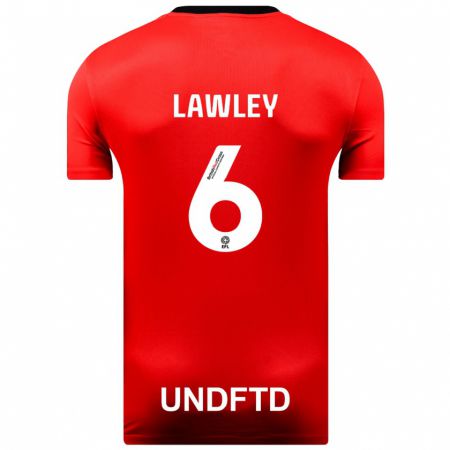 Kandiny Kinder Gemma Lawley #6 Rot Auswärtstrikot Trikot 2023/24 T-Shirt