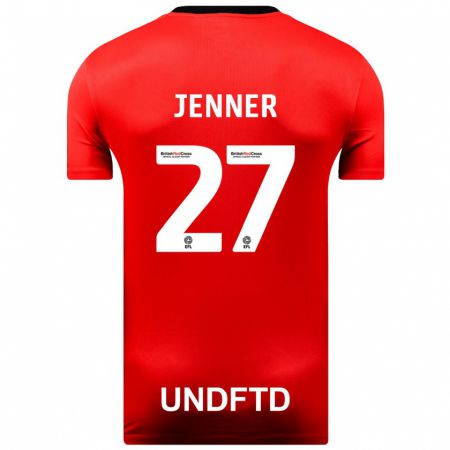 Kandiny Kinder Abbi Jenner #27 Rot Auswärtstrikot Trikot 2023/24 T-Shirt
