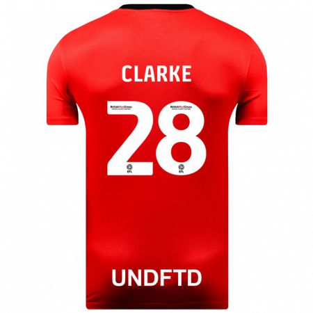Kandiny Kinder Charlotte Clarke #28 Rot Auswärtstrikot Trikot 2023/24 T-Shirt