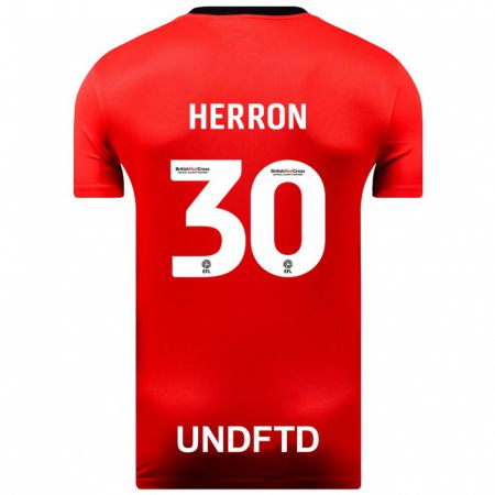 Kandiny Kinder Neve Herron #30 Rot Auswärtstrikot Trikot 2023/24 T-Shirt