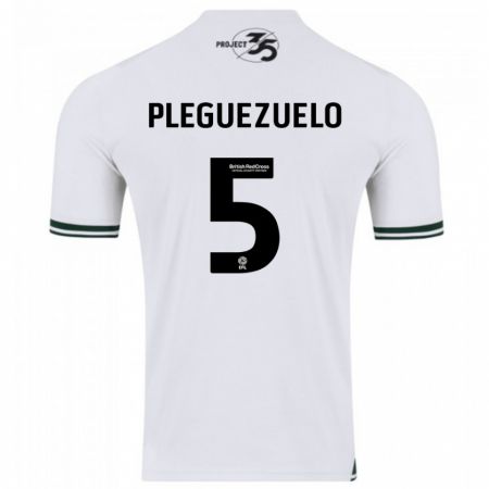 Kandiny Kinder Julio Pleguezuelo #5 Weiß Auswärtstrikot Trikot 2023/24 T-Shirt
