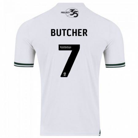 Kandiny Kinder Matt Butcher #7 Weiß Auswärtstrikot Trikot 2023/24 T-Shirt