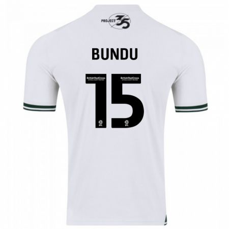 Kandiny Kinder Mustapha Bundu #15 Weiß Auswärtstrikot Trikot 2023/24 T-Shirt