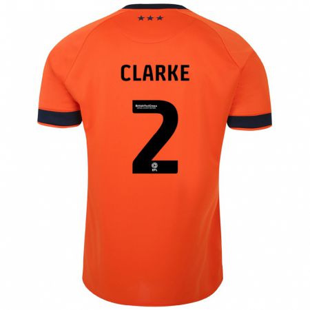 Kandiny Kinder Harry Clarke #2 Orangefarben Auswärtstrikot Trikot 2023/24 T-Shirt