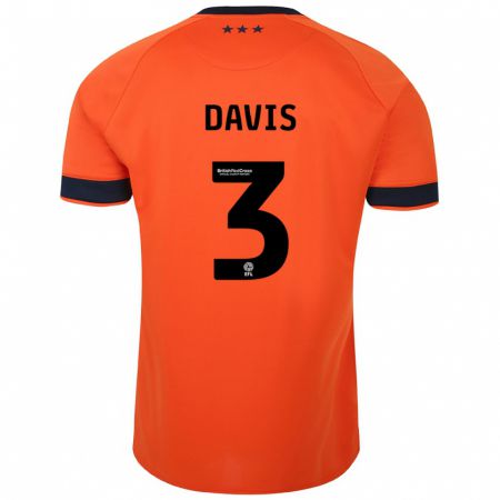 Kandiny Kinder Leif Davis #3 Orangefarben Auswärtstrikot Trikot 2023/24 T-Shirt