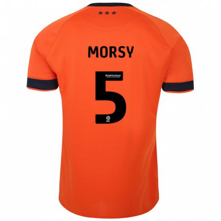 Kandiny Kinder Samy Morsy #5 Orangefarben Auswärtstrikot Trikot 2023/24 T-Shirt