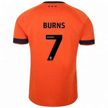 Kandiny Kinder Wes Burns #7 Orangefarben Auswärtstrikot Trikot 2023/24 T-Shirt