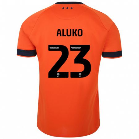 Kandiny Kinder Sone Aluko #23 Orangefarben Auswärtstrikot Trikot 2023/24 T-Shirt