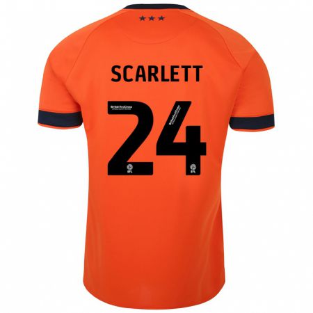 Kandiny Kinder Dane Scarlett #24 Orangefarben Auswärtstrikot Trikot 2023/24 T-Shirt