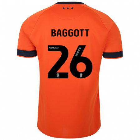 Kandiny Kinder Elkan Baggott #26 Orangefarben Auswärtstrikot Trikot 2023/24 T-Shirt