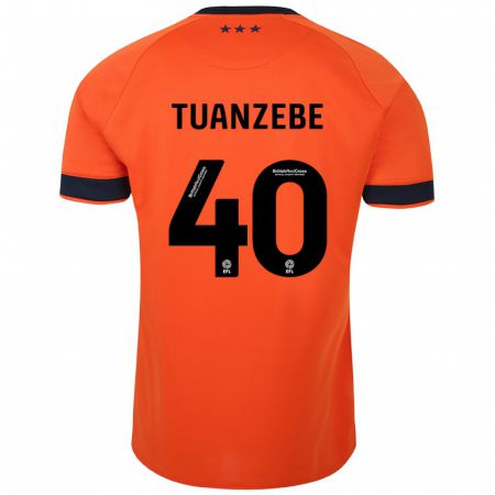 Kandiny Kinder Axel Tuanzebe #40 Orangefarben Auswärtstrikot Trikot 2023/24 T-Shirt