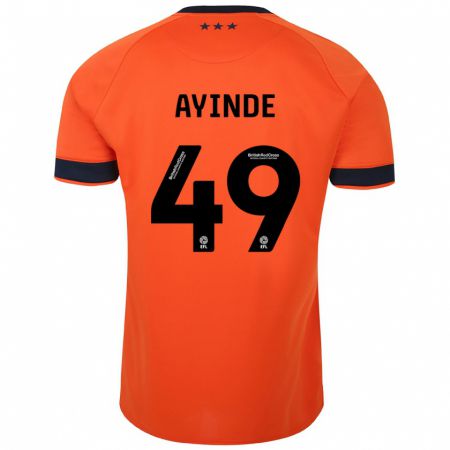 Kandiny Kinder Leon Ayinde #49 Orangefarben Auswärtstrikot Trikot 2023/24 T-Shirt