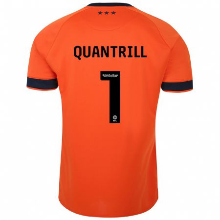 Kandiny Kinder Sarah Quantrill #1 Orangefarben Auswärtstrikot Trikot 2023/24 T-Shirt