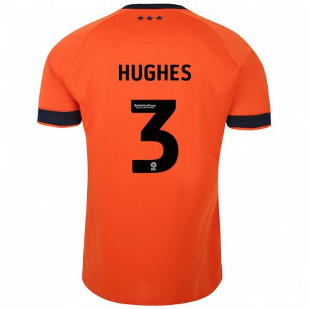 Kandiny Kinder Summer Hughes #3 Orangefarben Auswärtstrikot Trikot 2023/24 T-Shirt