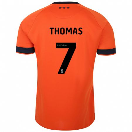 Kandiny Kinder Natasha Thomas #7 Orangefarben Auswärtstrikot Trikot 2023/24 T-Shirt