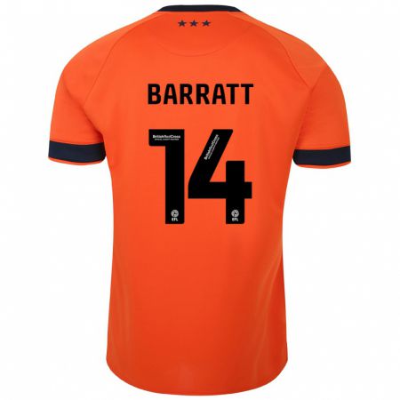 Kandiny Kinder Zoe Barratt #14 Orangefarben Auswärtstrikot Trikot 2023/24 T-Shirt