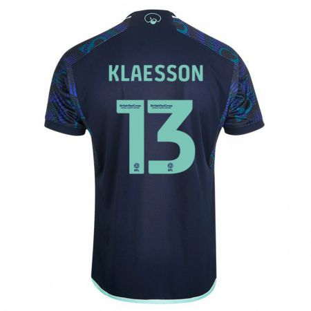 Kandiny Kinder Kristoffer Klaesson #13 Blau Auswärtstrikot Trikot 2023/24 T-Shirt