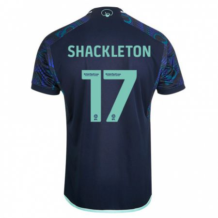 Kandiny Kinder Jamie Shackleton #17 Blau Auswärtstrikot Trikot 2023/24 T-Shirt