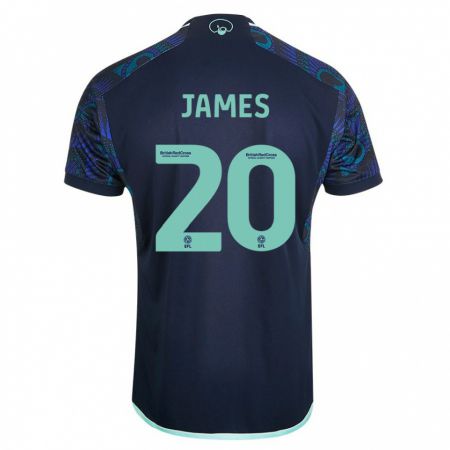 Kandiny Kinder Daniel James #20 Blau Auswärtstrikot Trikot 2023/24 T-Shirt