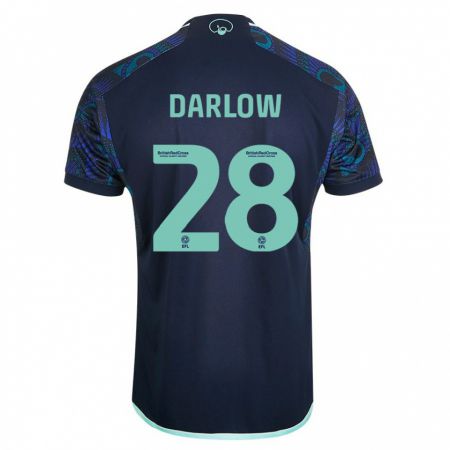 Kandiny Kinder Karl Darlow #28 Blau Auswärtstrikot Trikot 2023/24 T-Shirt
