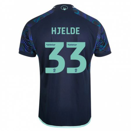 Kandiny Kinder Leo Fuhr Hjelde #33 Blau Auswärtstrikot Trikot 2023/24 T-Shirt
