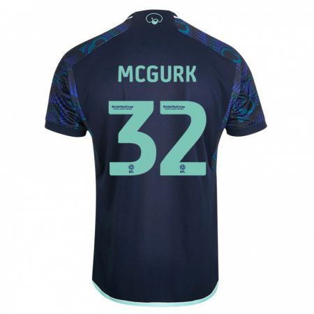Kandiny Kinder Sean Mcgurk #32 Blau Auswärtstrikot Trikot 2023/24 T-Shirt