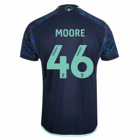 Kandiny Kinder Kris Moore #46 Blau Auswärtstrikot Trikot 2023/24 T-Shirt