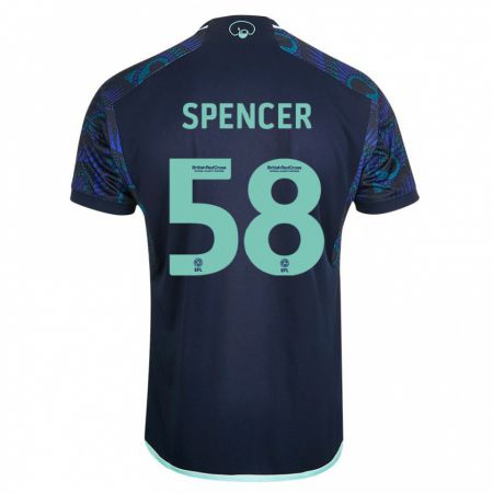 Kandiny Kinder Morten Spencer #58 Blau Auswärtstrikot Trikot 2023/24 T-Shirt