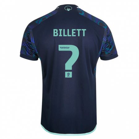 Kandiny Kinder Joe Billett #0 Blau Auswärtstrikot Trikot 2023/24 T-Shirt