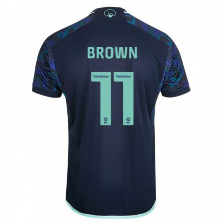 Kandiny Kinder Abbie Brown #11 Blau Auswärtstrikot Trikot 2023/24 T-Shirt