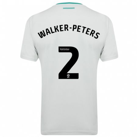 Kandiny Kinder Kyle Walker-Peters #2 Weiß Auswärtstrikot Trikot 2023/24 T-Shirt