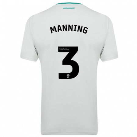Kandiny Kinder Ryan Manning #3 Weiß Auswärtstrikot Trikot 2023/24 T-Shirt