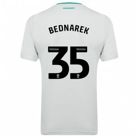 Kandiny Kinder Jan Bednarek #35 Weiß Auswärtstrikot Trikot 2023/24 T-Shirt