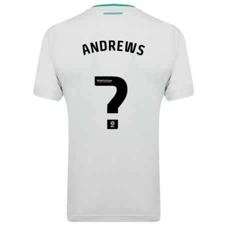 Kandiny Kinder Joe Andrews #0 Weiß Auswärtstrikot Trikot 2023/24 T-Shirt