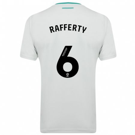 Kandiny Kinder Laura Rafferty #6 Weiß Auswärtstrikot Trikot 2023/24 T-Shirt