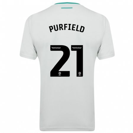 Kandiny Kinder Jemma Elizabeth Purfield #21 Weiß Auswärtstrikot Trikot 2023/24 T-Shirt