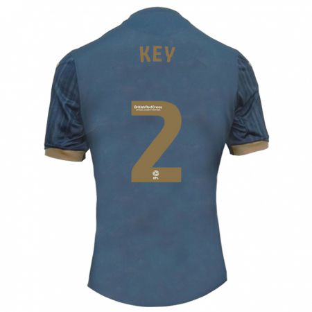 Kandiny Kinder Josh Key #2 Dunkles Blaugrün Auswärtstrikot Trikot 2023/24 T-Shirt