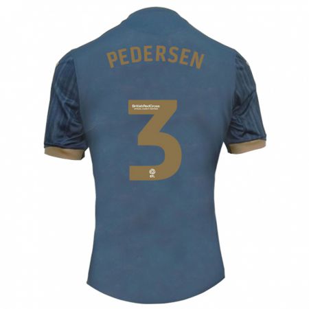 Kandiny Kinder Kristian Pedersen #3 Dunkles Blaugrün Auswärtstrikot Trikot 2023/24 T-Shirt